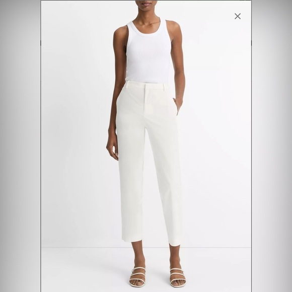 Vince Pants - VINCE Mid-Rise Italian Stretch-Cotton Chino Pant Sz 4 White